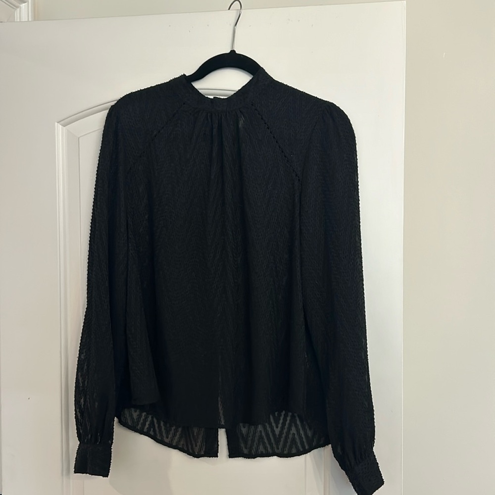 Sheer black top